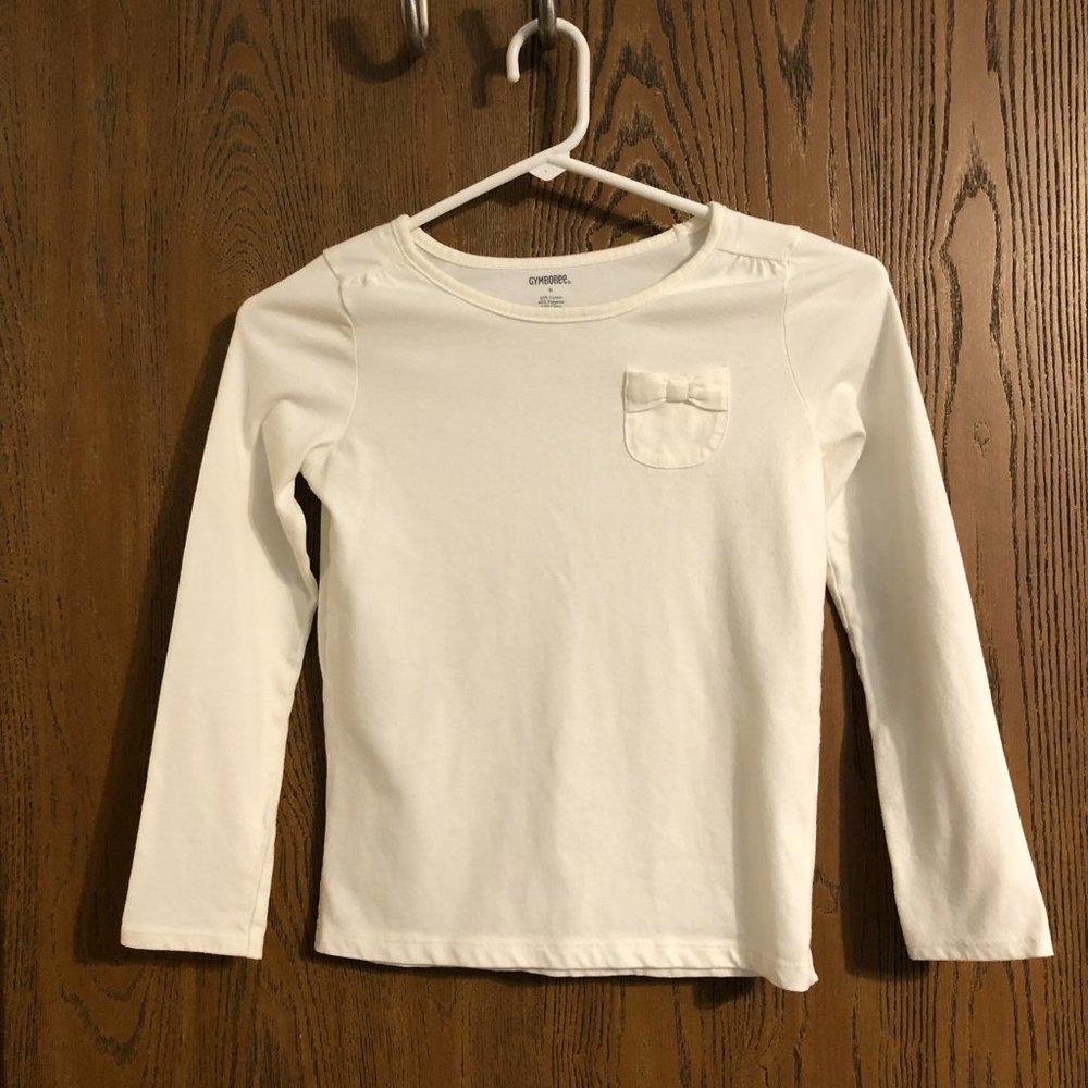 Gymboree Long Sleeve Shirt Cream Girls Size 8